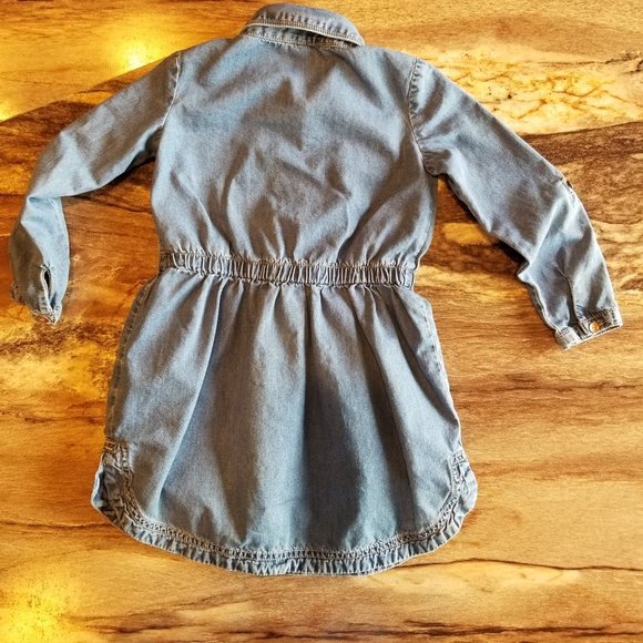 Carter's Denim Dress 4T with Pink Leggings - Picture 5 of 9